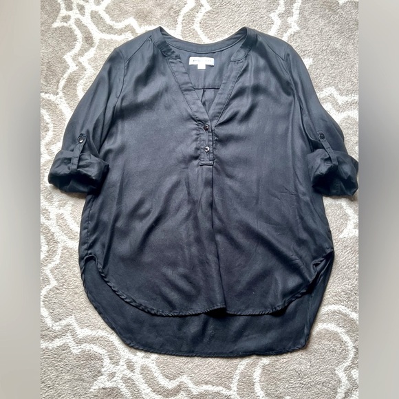 Amour Vert Long Sleeve Rollup Blouse - Picture 1 of 6